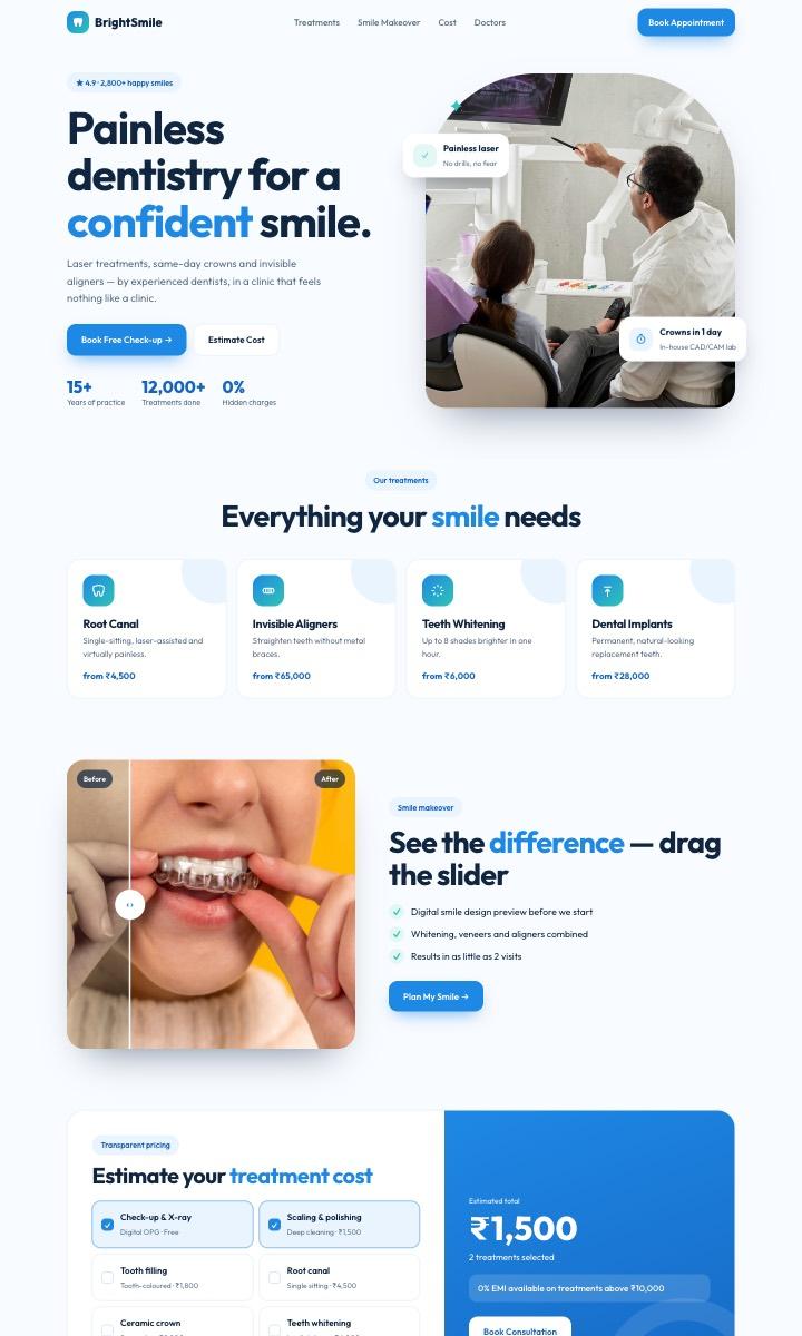 Dental Clinic website design preview