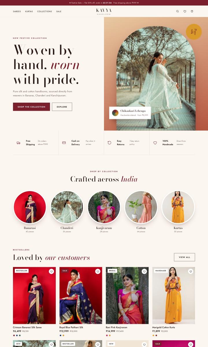 Online Store website design preview