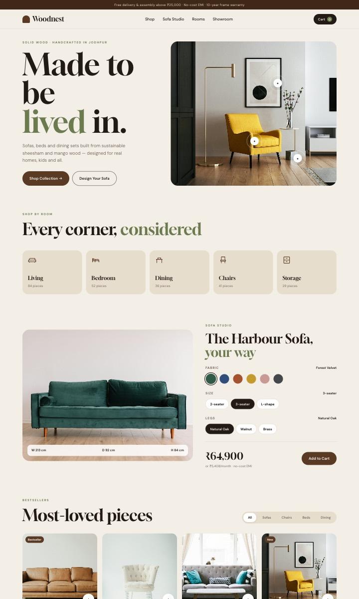 Furniture Store website design preview