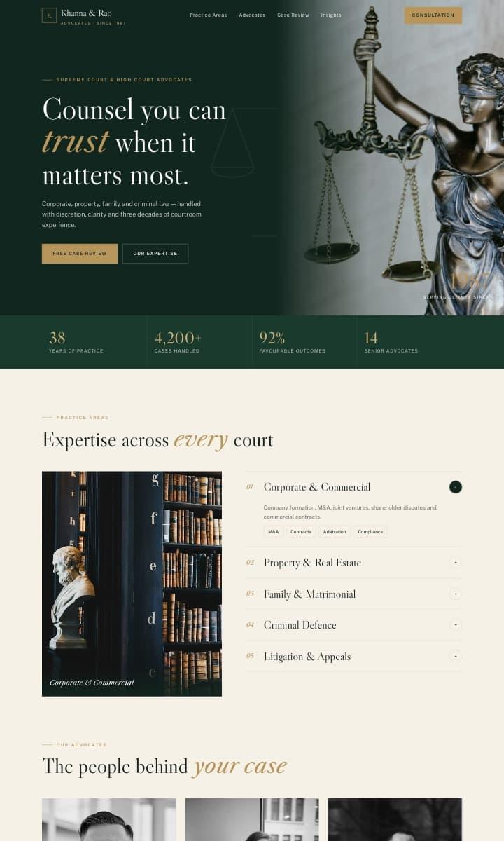 Law Firm website design preview