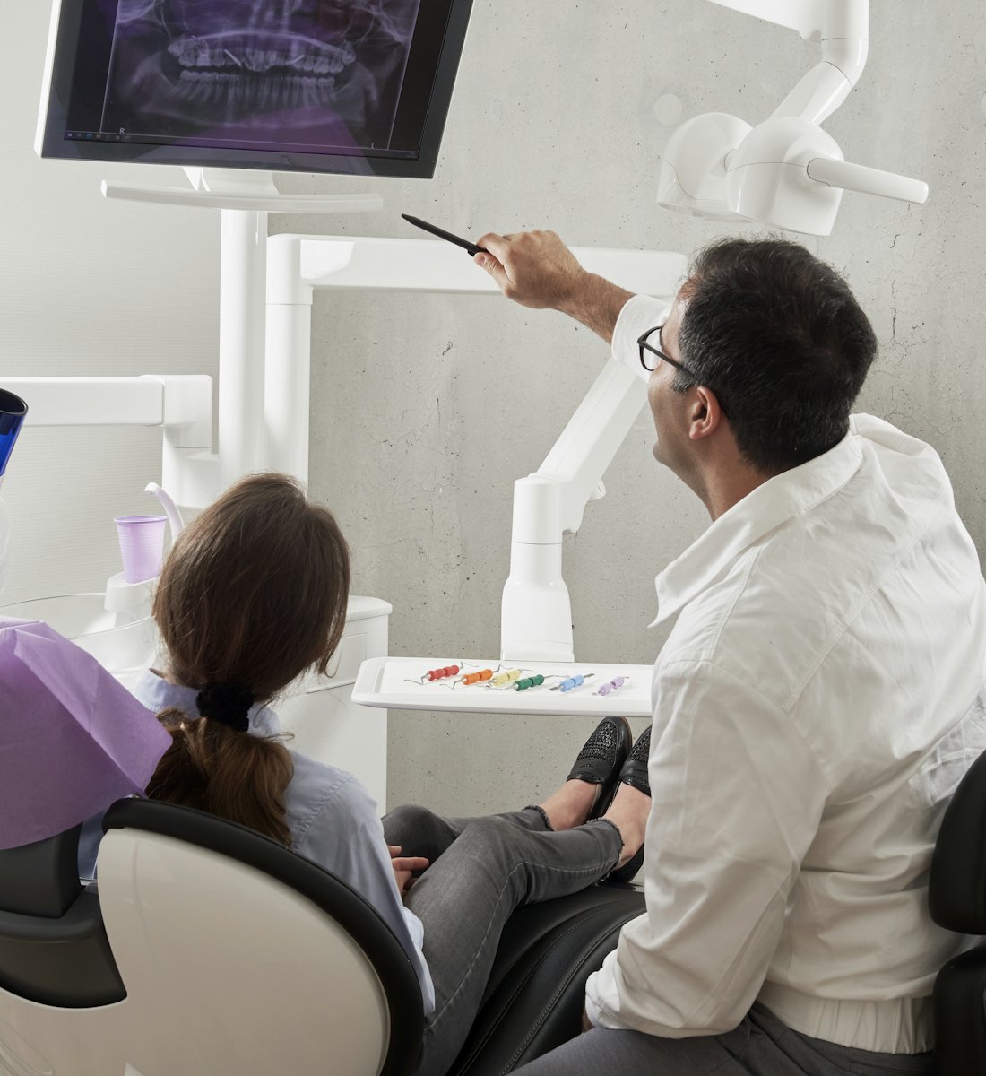 Dentist treating a patient